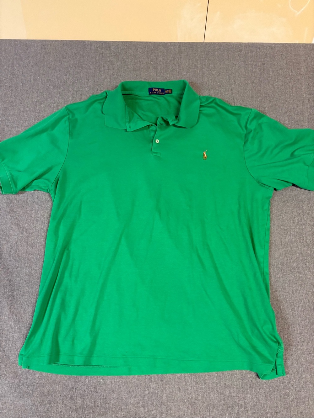 Ralph Lauren Green Classic Polo Shirt with Yellow Pony Logo